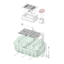 Oval lid secondary access forEcoflo® polyethylene system