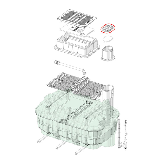 Oval lid secondary access forEcoflo® polyethylene system